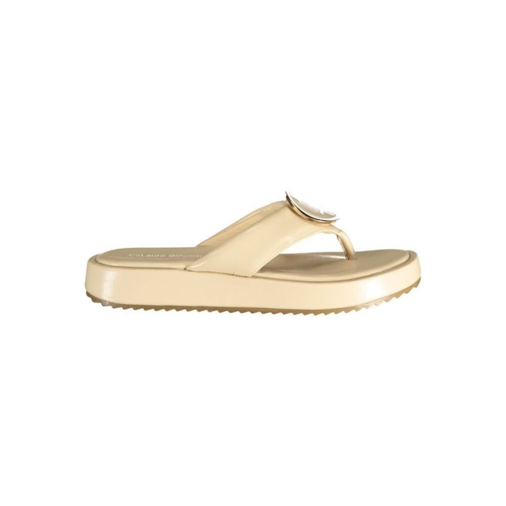 Laura Biagiotti Beige Polyurethane Women's Women's Sandal